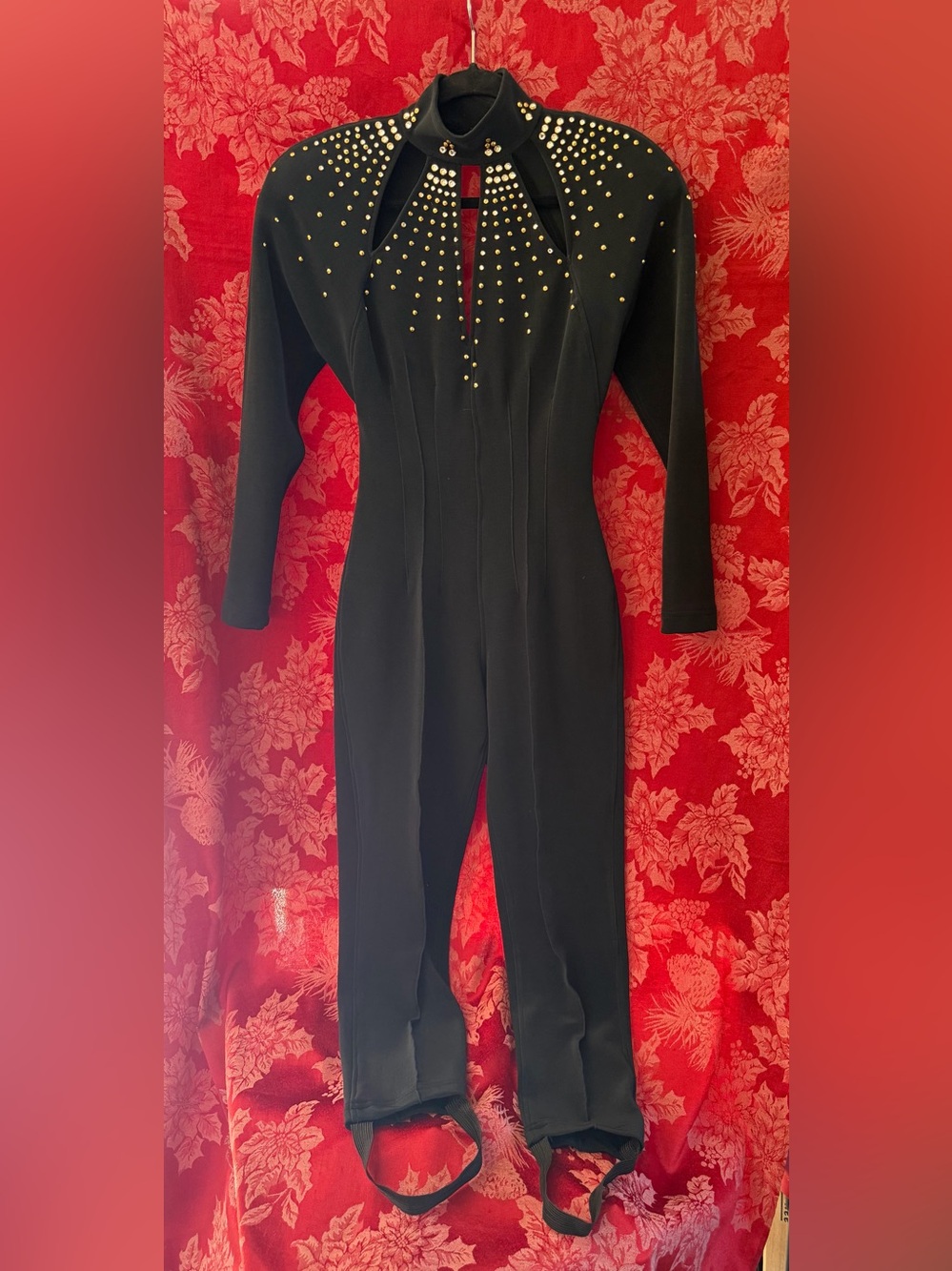Tadashi padded shoulders long sleeve body suit